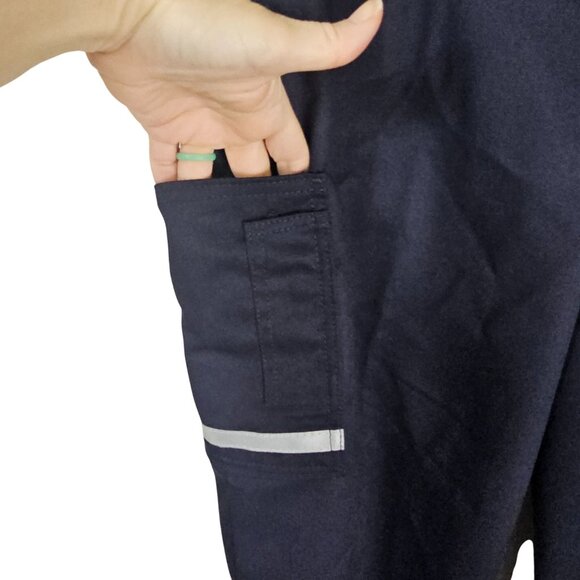 FedEx VF Imagewear Navy Cargo Work Pants Sz 16 Reflective Pocket Delivery Safety - Picture 4 of 12